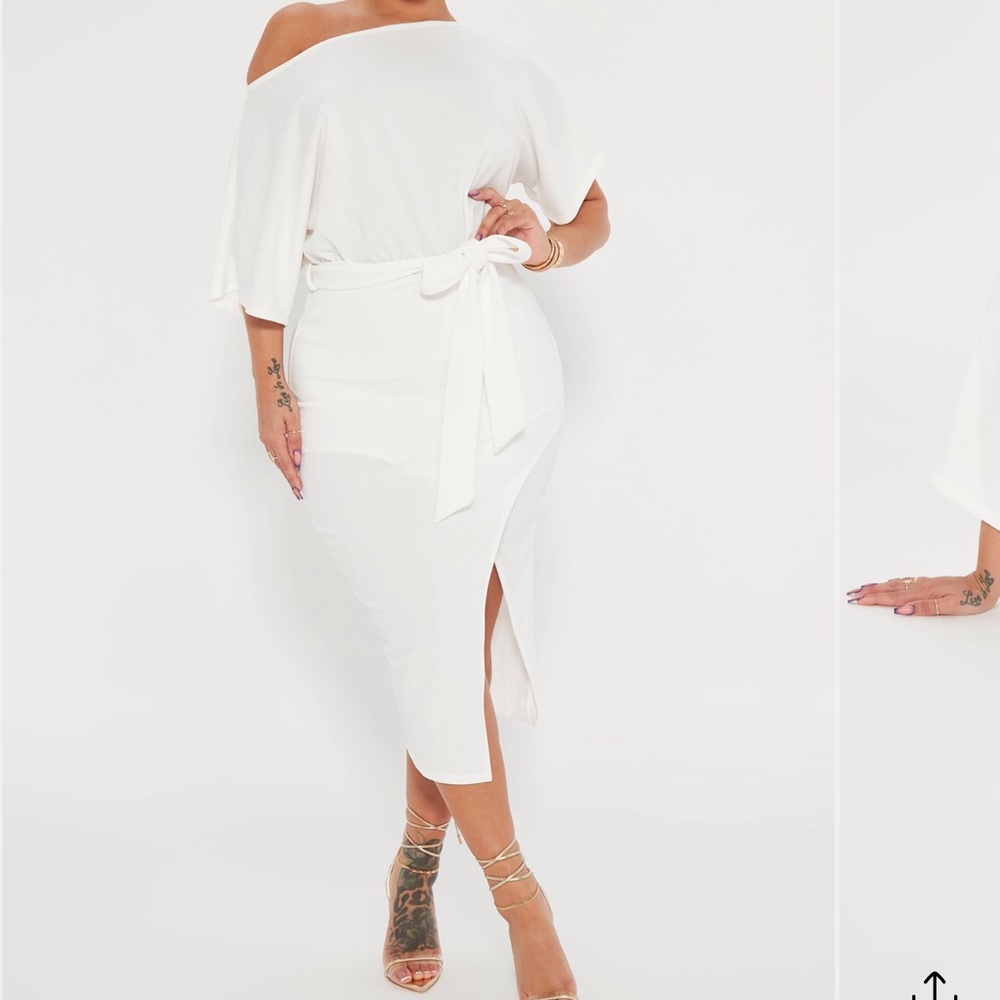 Elegant White Midi Dress